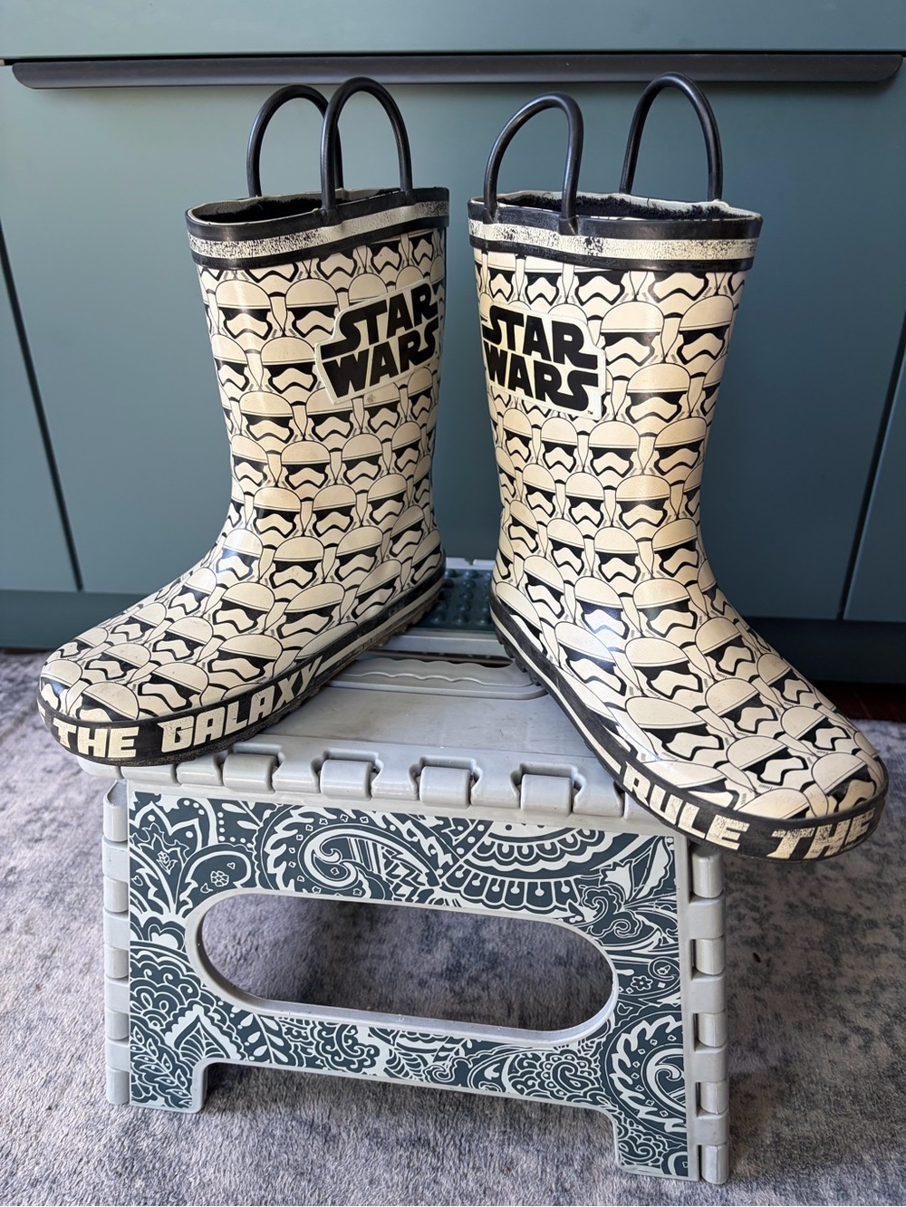 Star Wars Black & White Stormtrooper Kids Rain Boots
